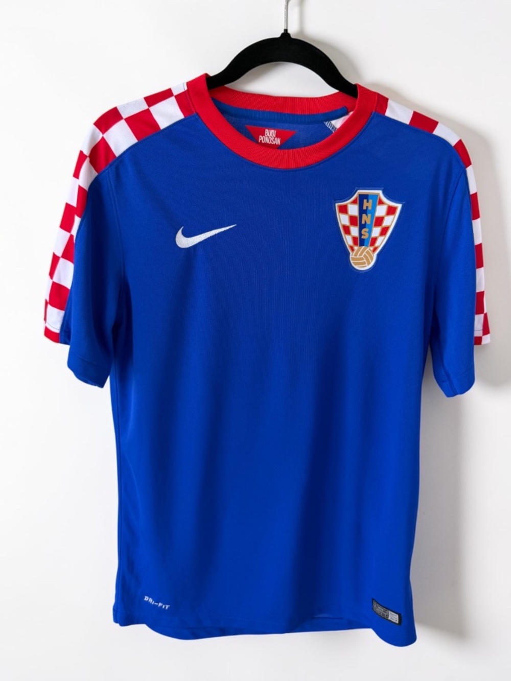 Nike Croatia 2014/15 Away Soccer Jersey Men’s Size S Blue HNS Dri-Fit